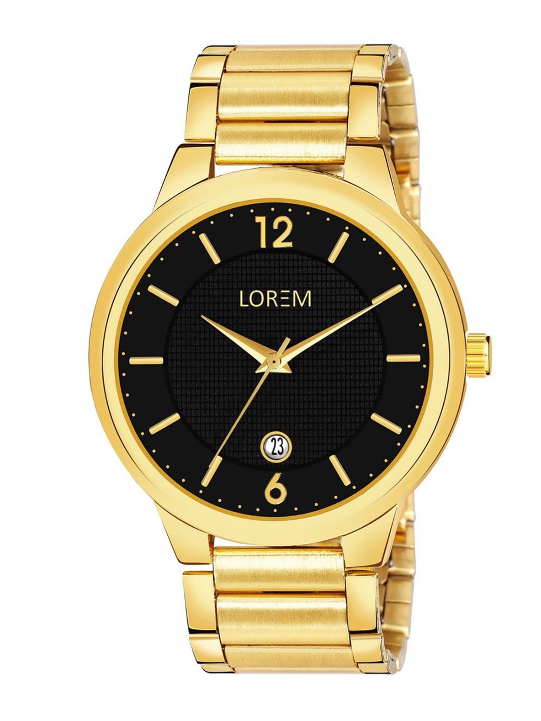 

LOREM Men Dial & Stainless Steel Bracelet Style Straps Analogue Watch-LR135-B, Gold