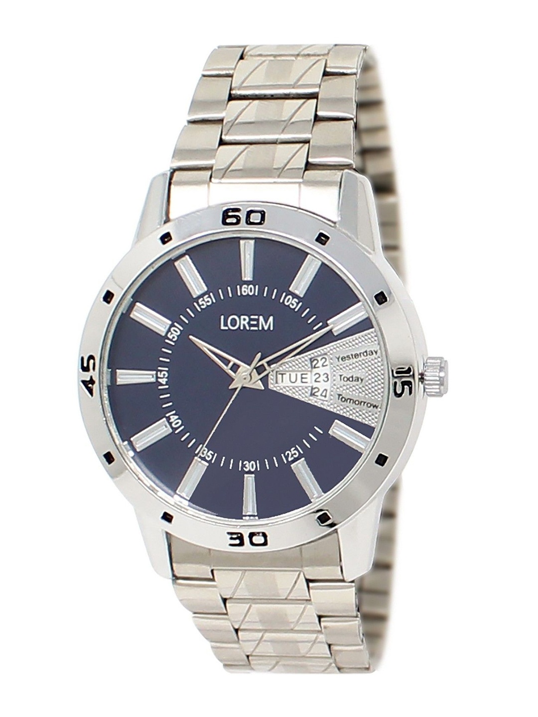 

LOREM Men Dial & Stainless Steel Bracelet Style Straps Analogue Watch LR102-A, Blue