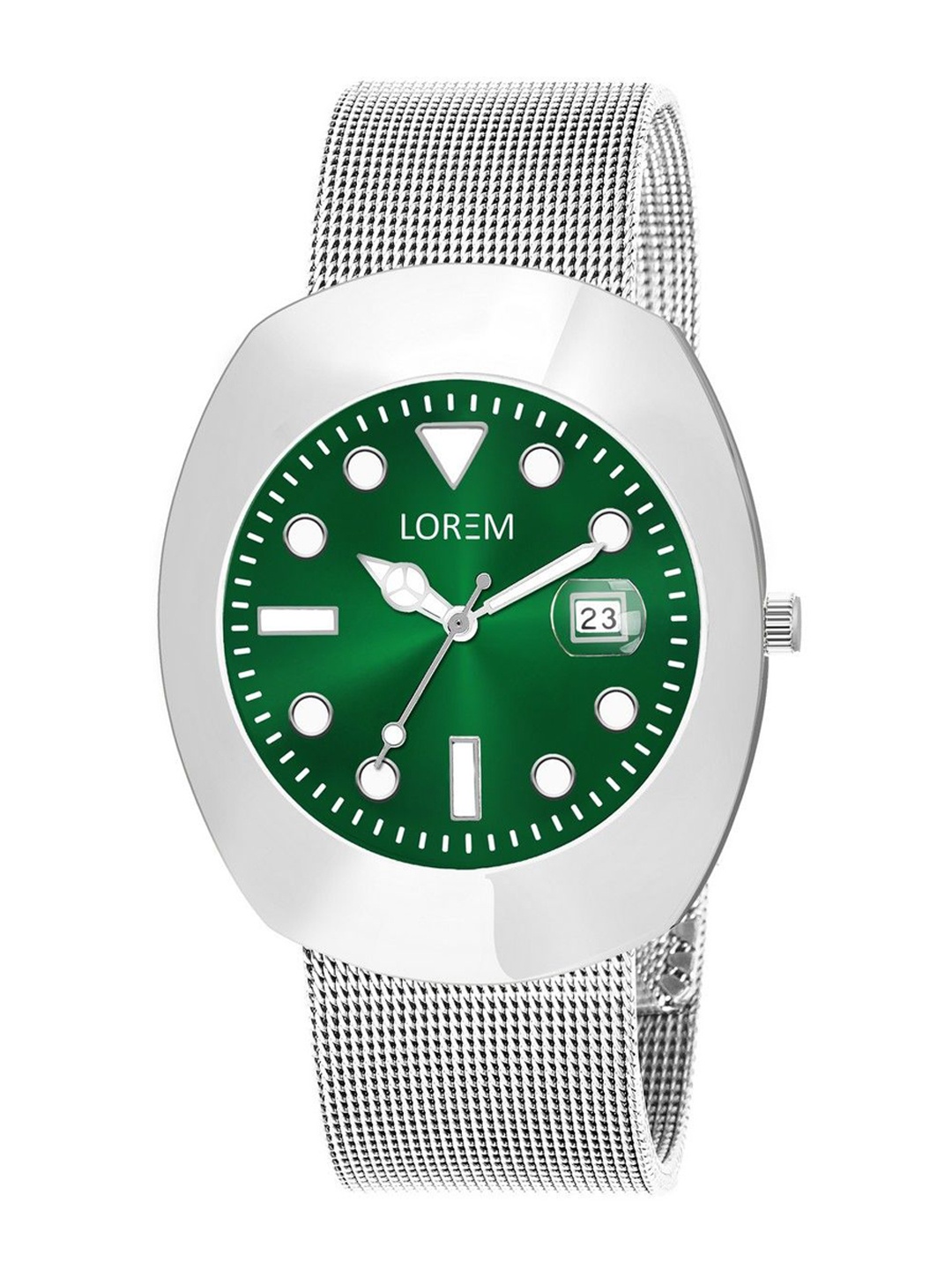 

LOREM Men Dial & Stainless Steel Bracelet Style Straps Analogue Watch LR143-A, Green