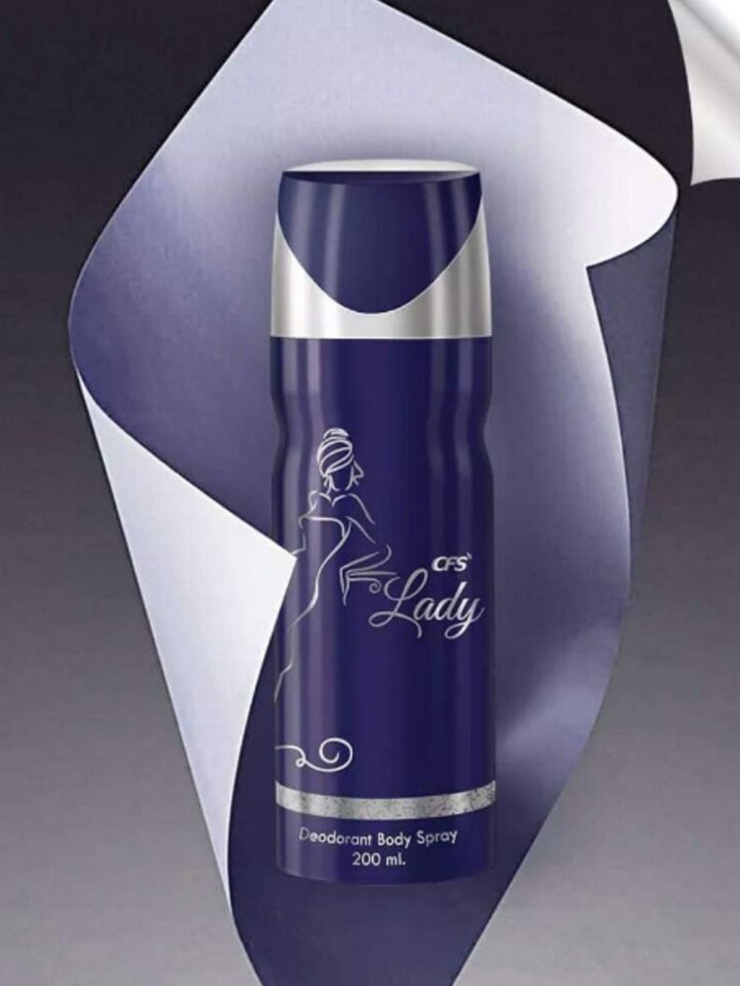 

CFS Lady & Oudh Black Set Of 2 Long Lasting Deodorant Body Spray - 200ml Each, Navy blue