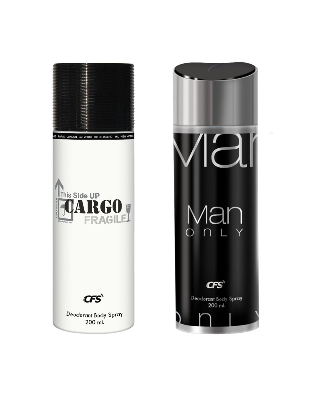 

CFS Man & Cargo Set Of 2 Long Lasting Deodorant Body Spray - 200ml Each, White