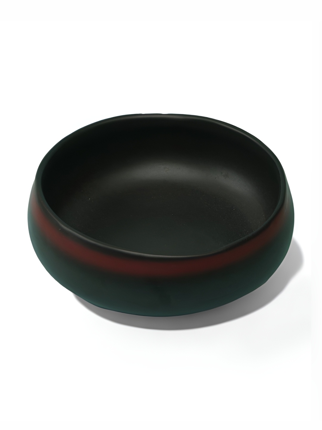 

Claymistry Black & Red Ceramic Dinner Serving Bowl 600 ml