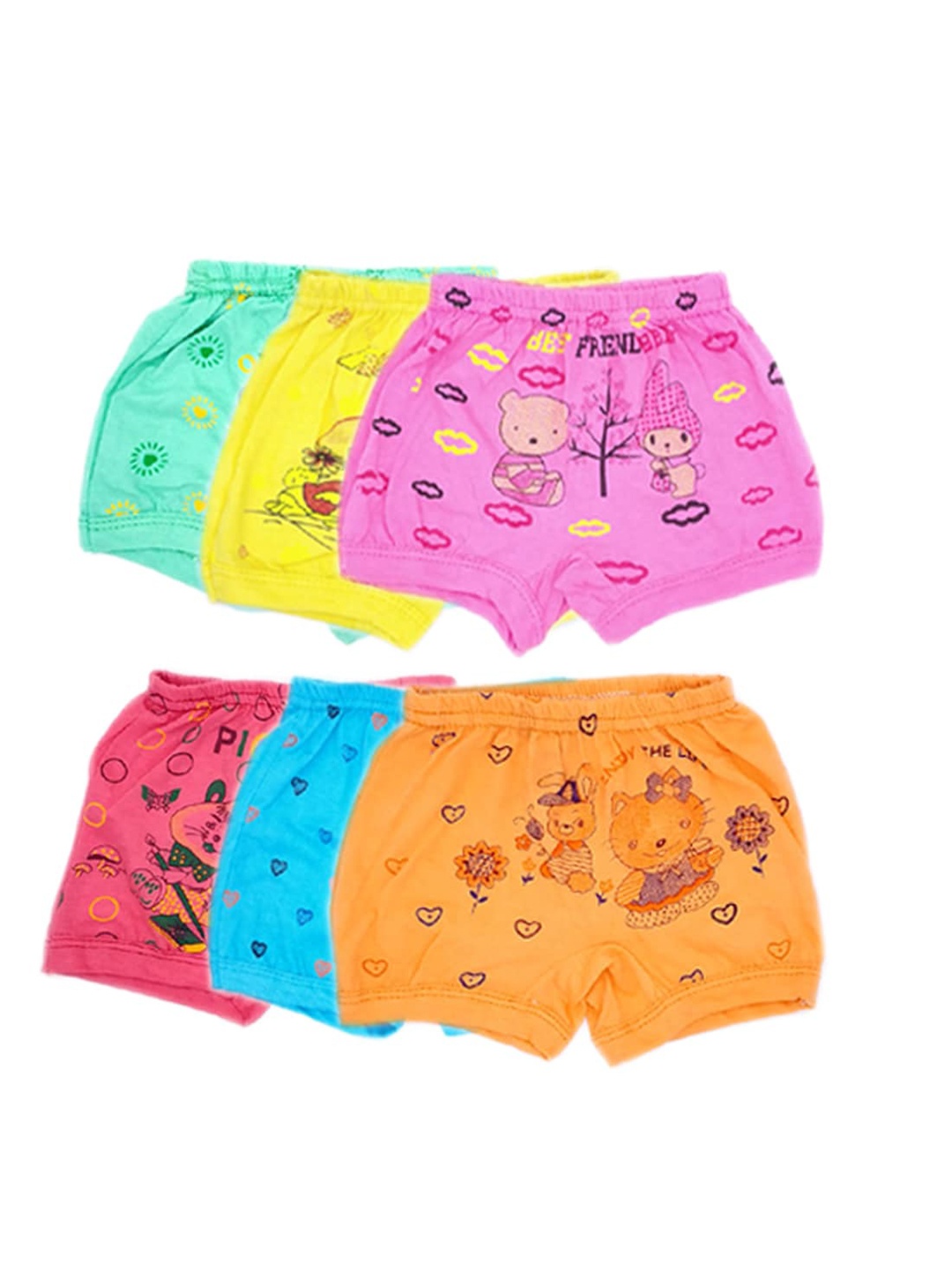 

BAESD Infants Pack Of 6 Printed Pure Cotton Basic Briefs, Blue
