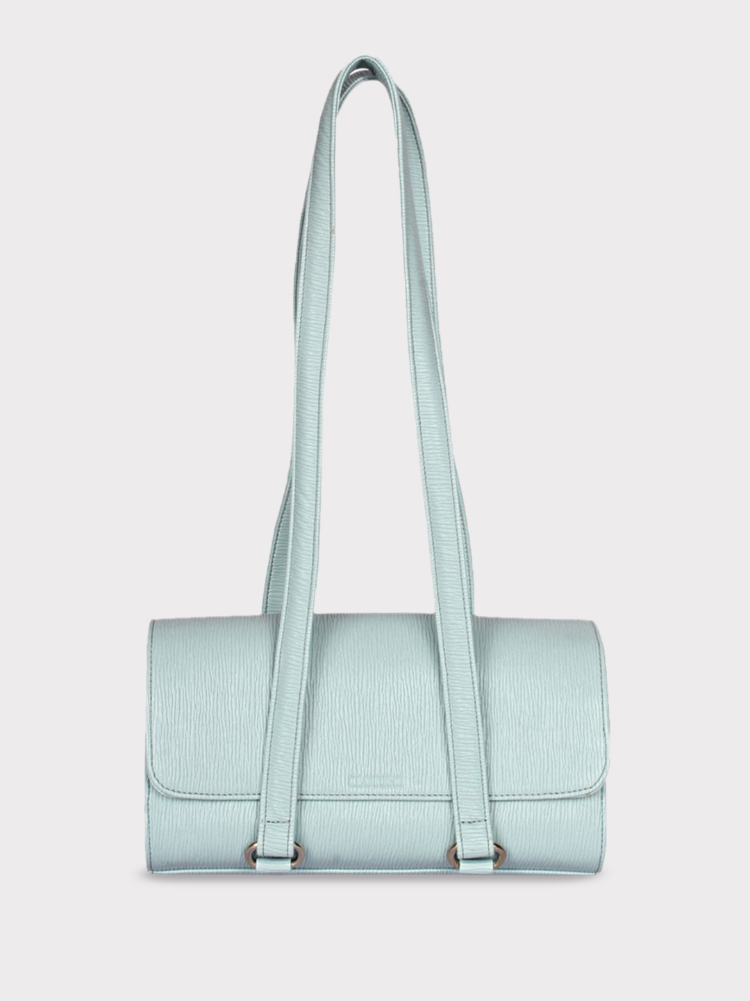 

Clotche Textured PU Bowling Shoulder Bag, Blue