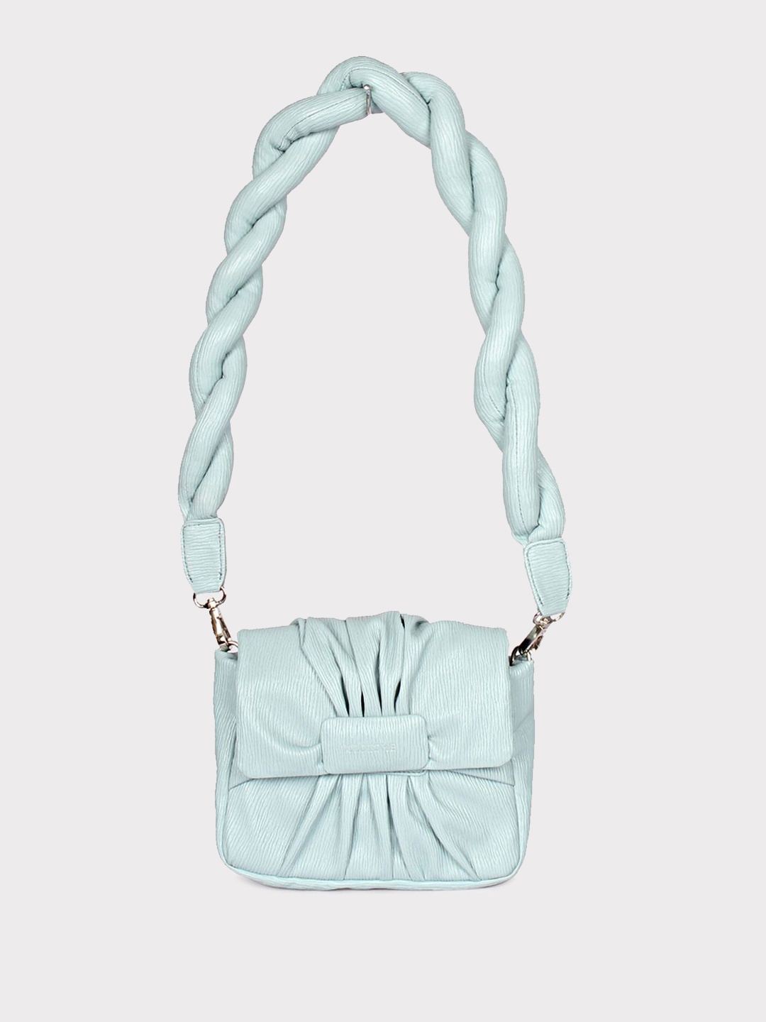 

Clotche Textured PU Structured Sling Bag with Quilted, Blue