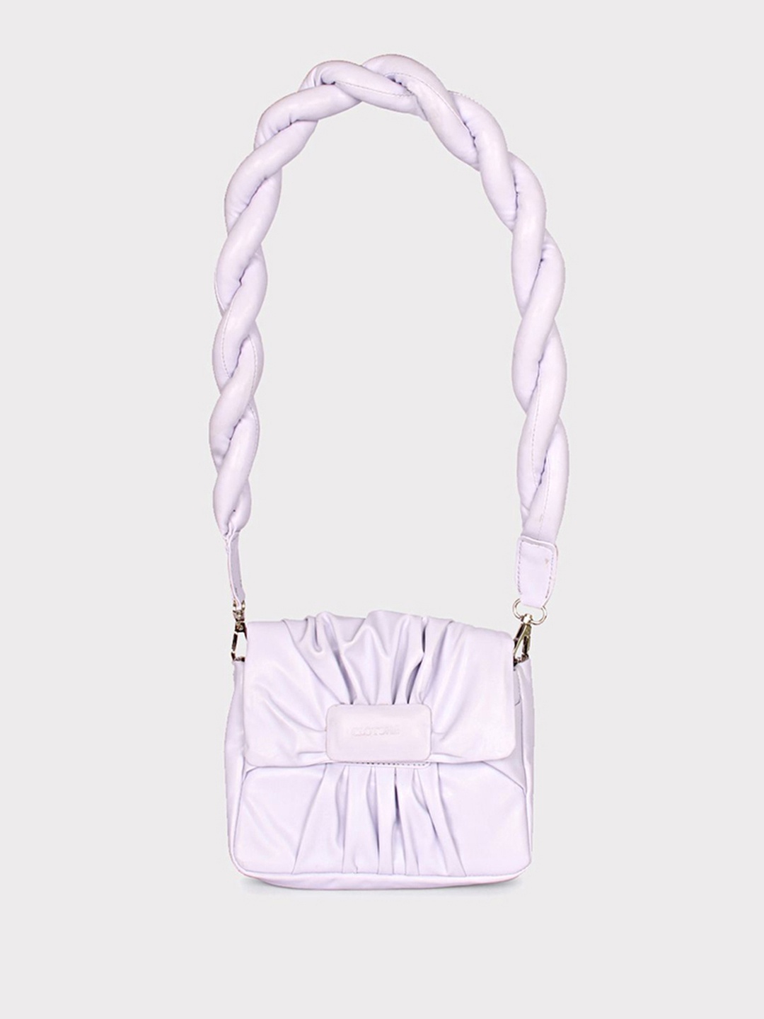 

Clotche Printed PU Structured Sling Bag with Quilted, Pink
