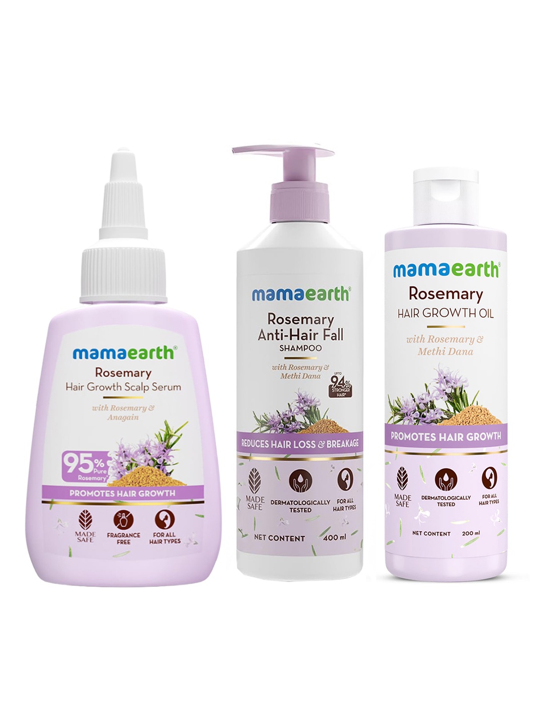 

Mamaearth Rosemary Hair Care Combo, White