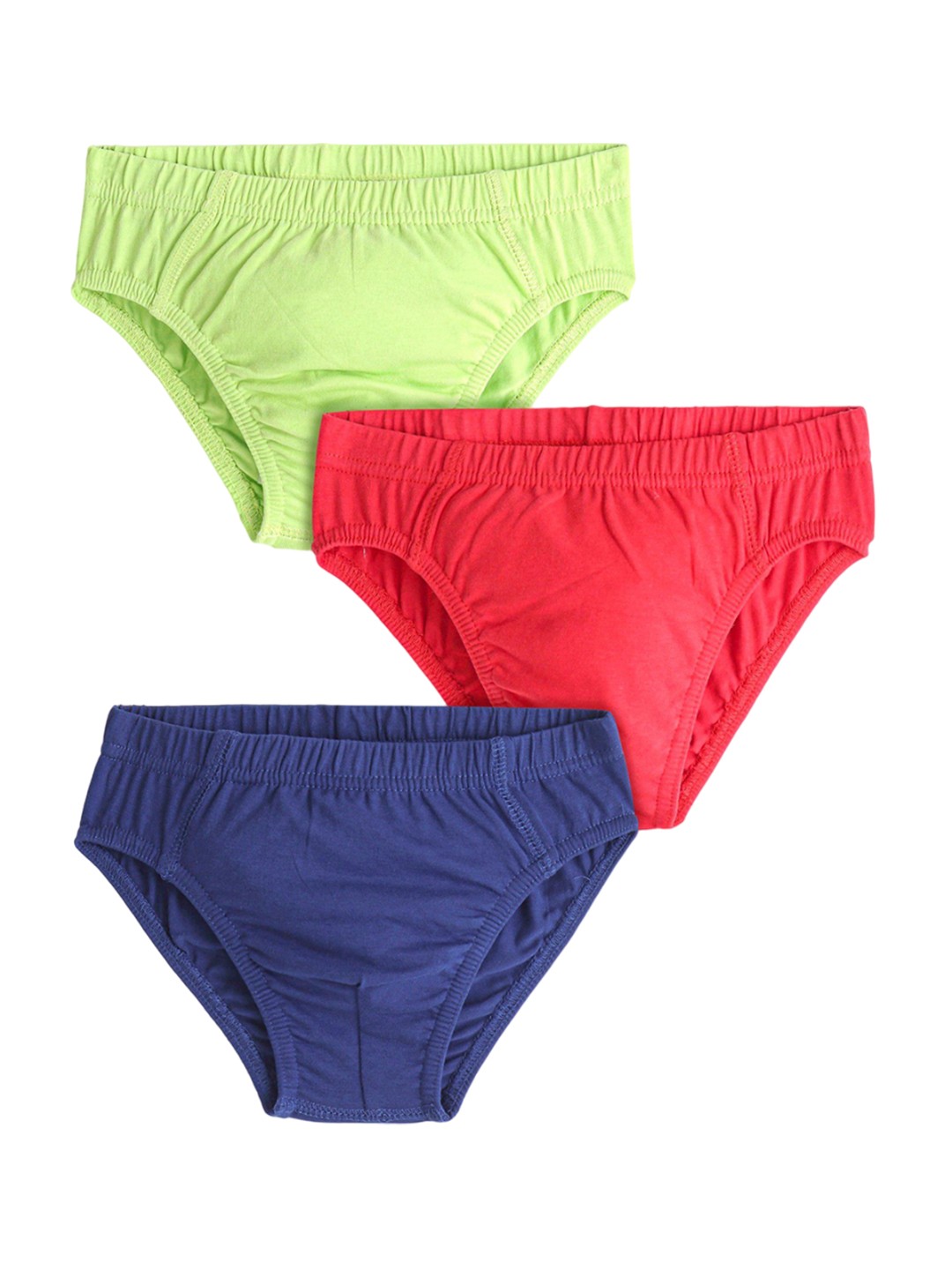 

Honeyhap Boys Pack Of 3 Cotton Mid-Rise Basic Briefs, Red