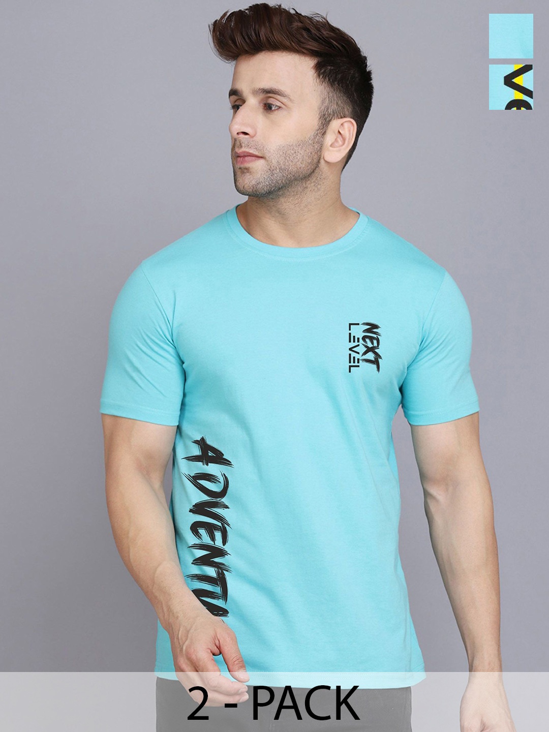 

SLOWLORIS Men Typography 2 Printed Applique T-shirt, Sea green