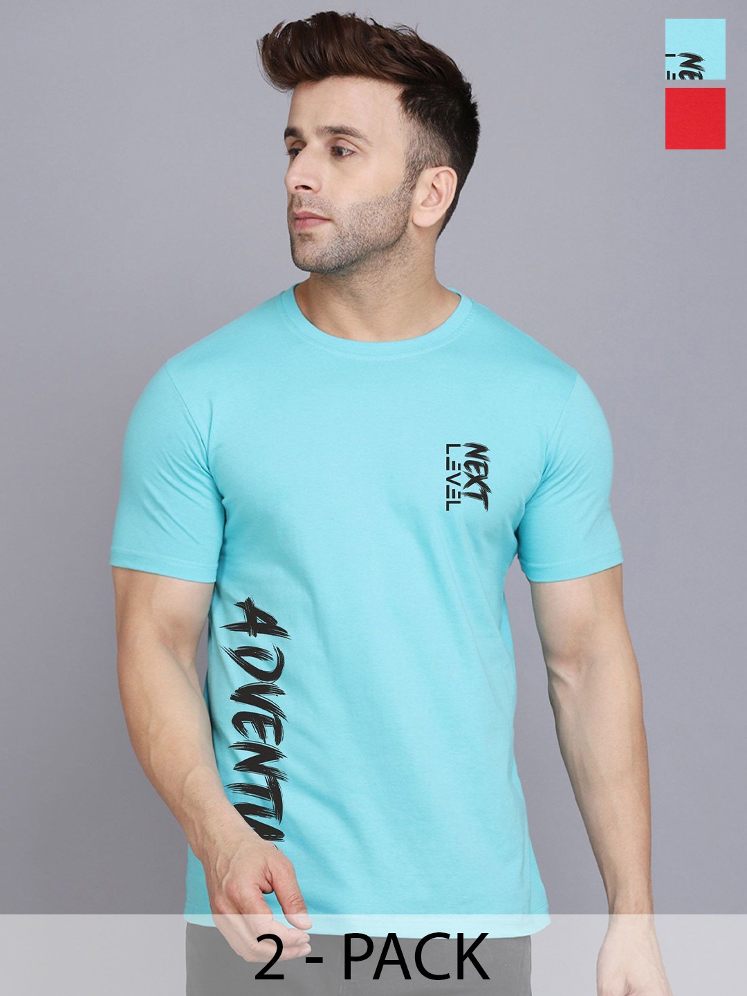 SLOWLORIS Men Typography 2 Printed Applique T-shirt, Sea green