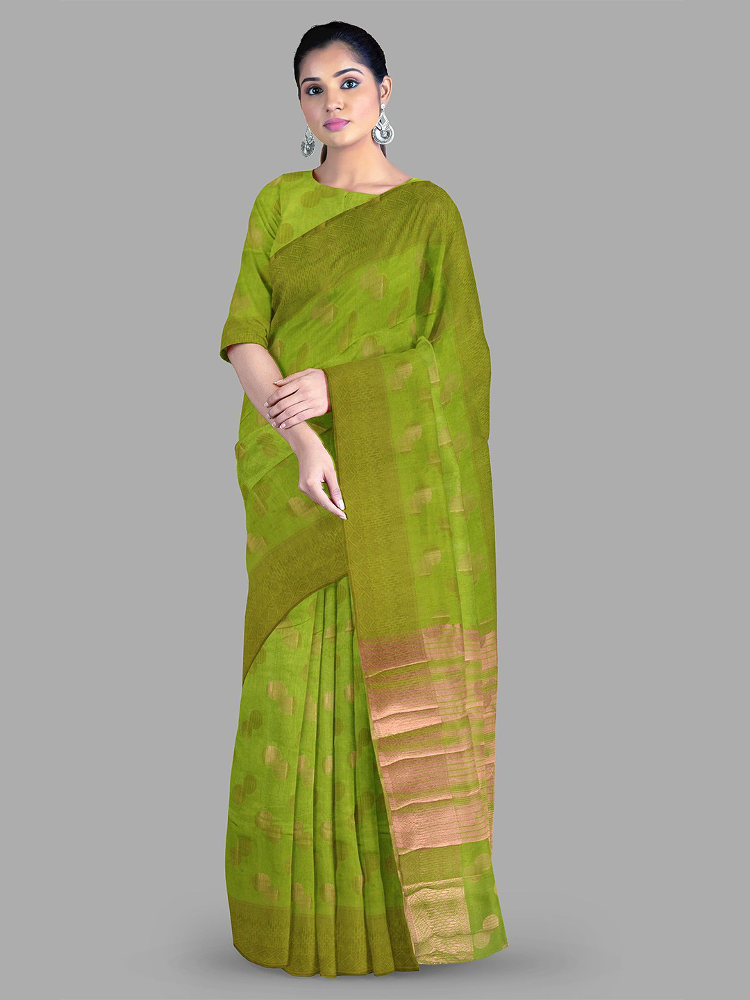 

The Chennai Silks Woven Design Sarees, Green