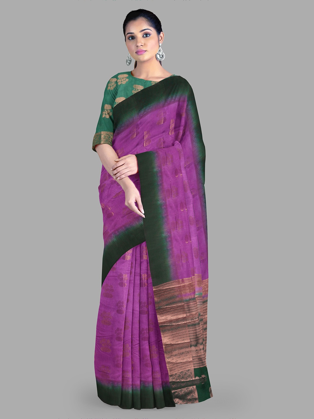 

The Chennai Silks Woven Design Zari Saree, Purple