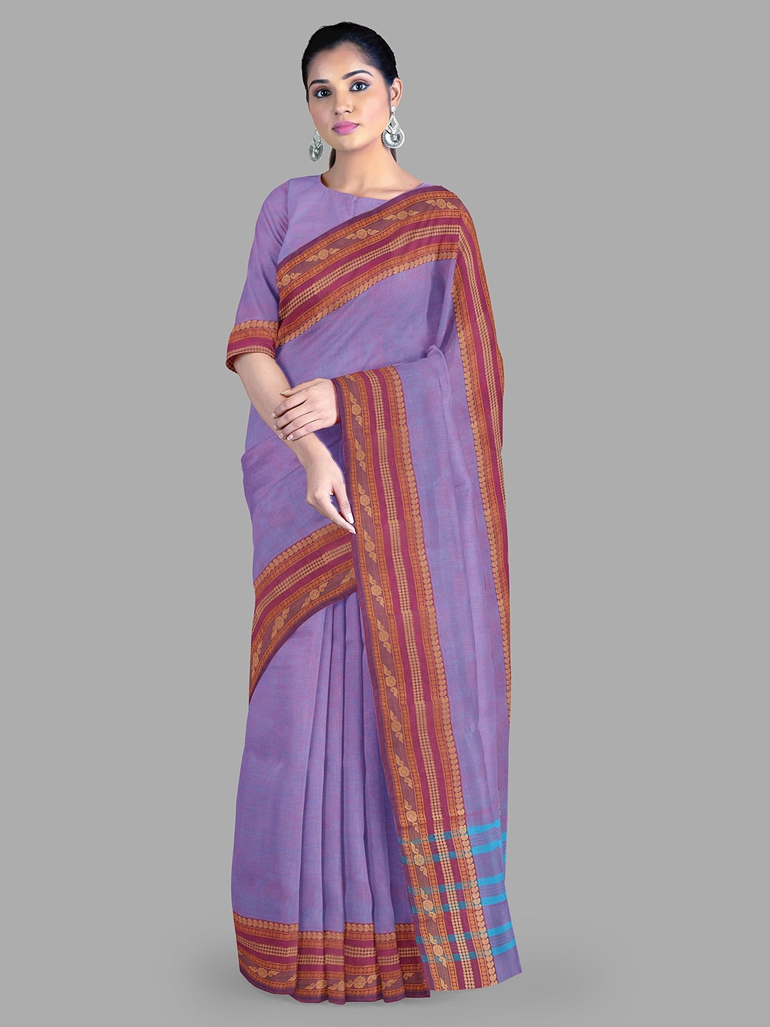 

The Chennai Silks Pure Cotton Chettinad Saree, Lavender