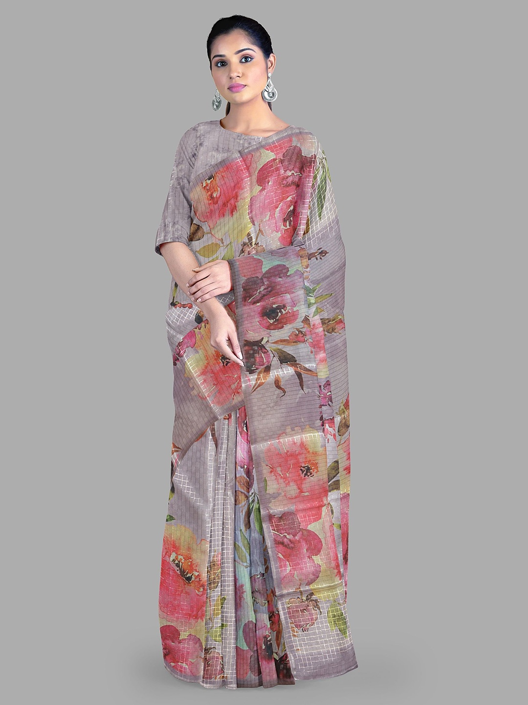 

The Chennai Silks Woven Design Printed Sarees, Pink