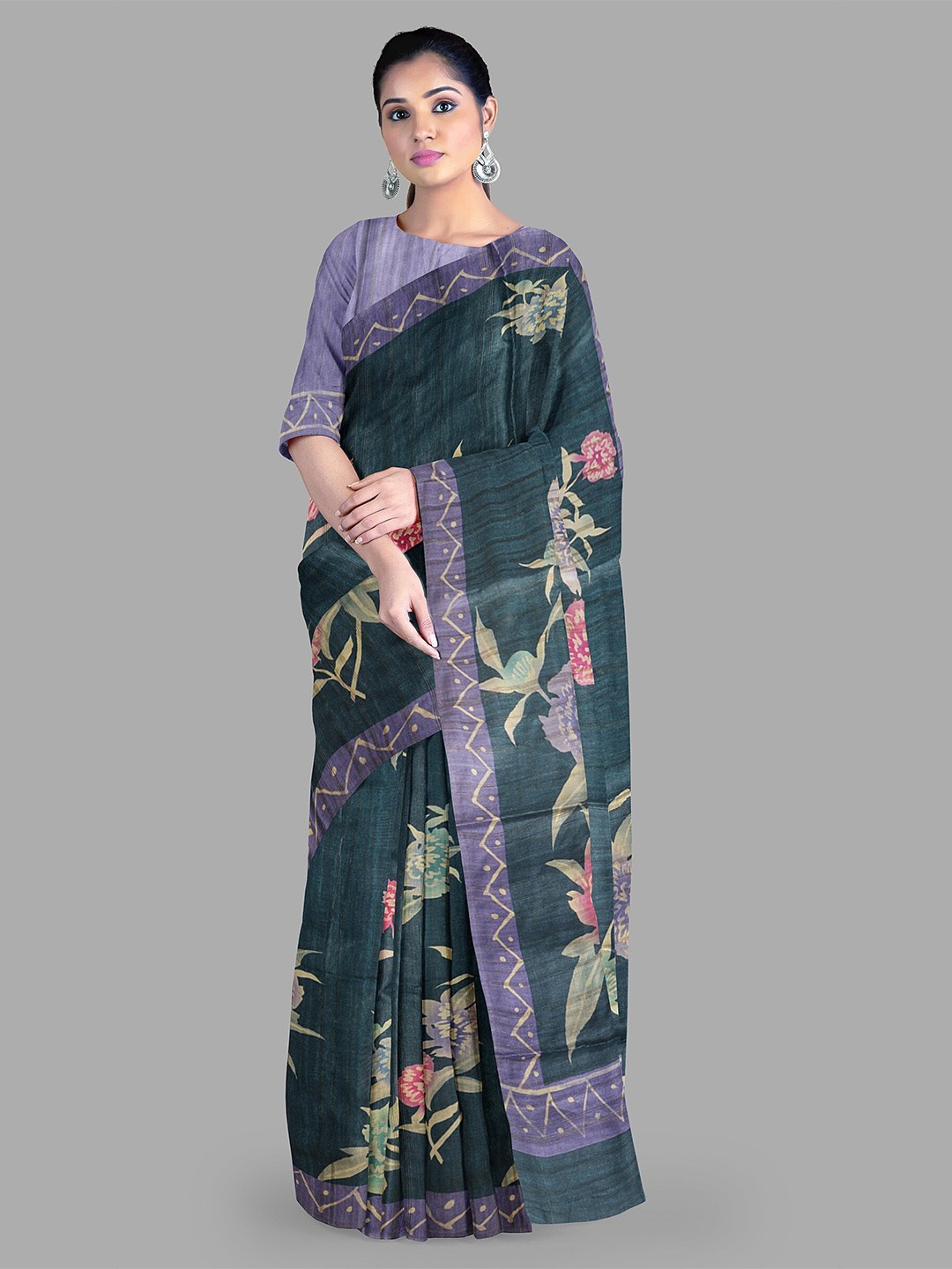 

The Chennai Silks Floral Banarasi Saree, Green
