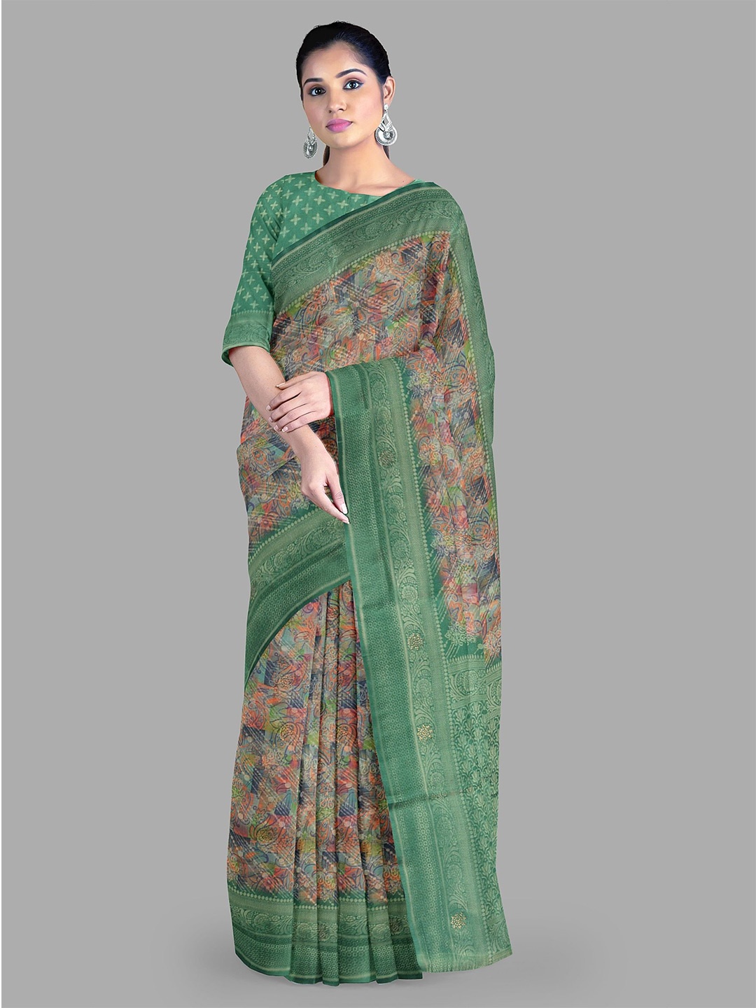 

The Chennai Silks Ethnic Motifs Zari Kanjeevaram Saree, Pink