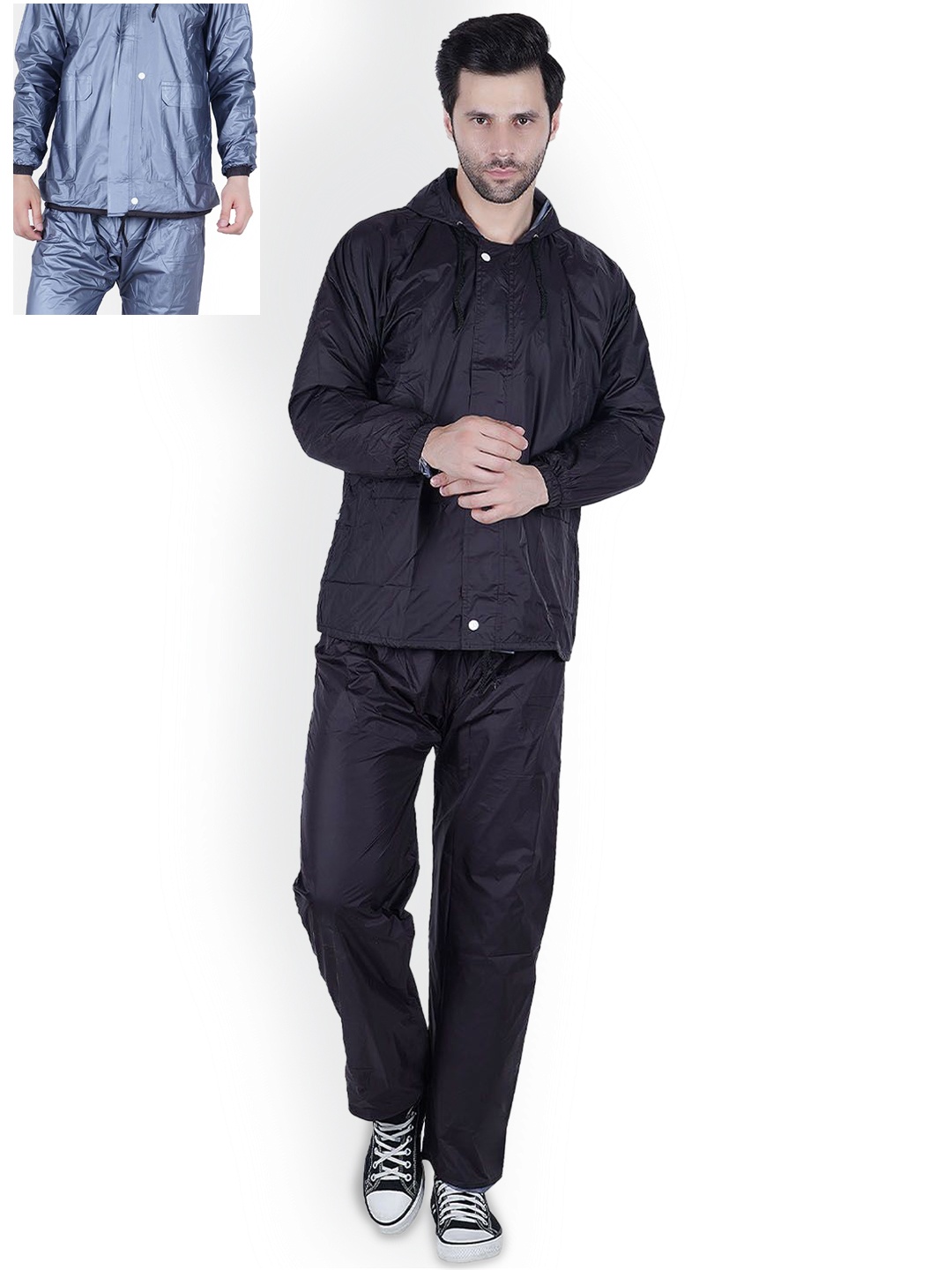 

BAESD Hooded Waterproof Rain Jacket, Black