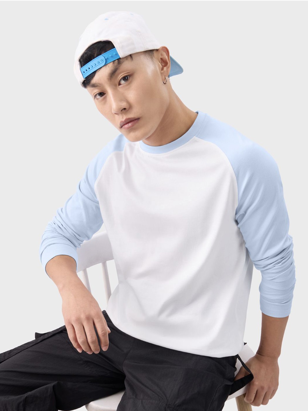 

The Souled Store Men Solid Colourblocked T-shirt, White