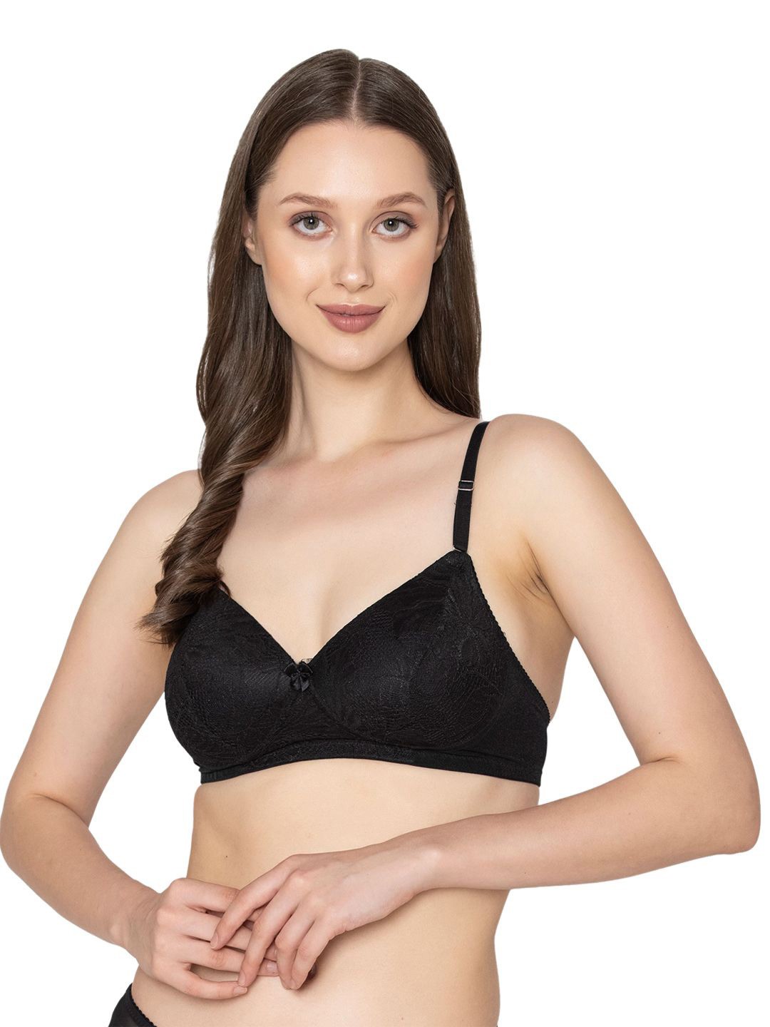 

B'ZAR Full Coverage Lightly Padded Everyday Bra, Black