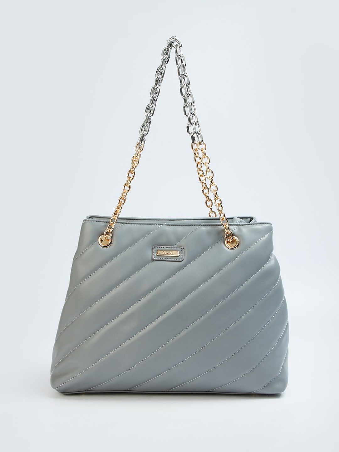 

CODE by Lifestyle Textured Structured Shoulder Bag with Quilted, Blue