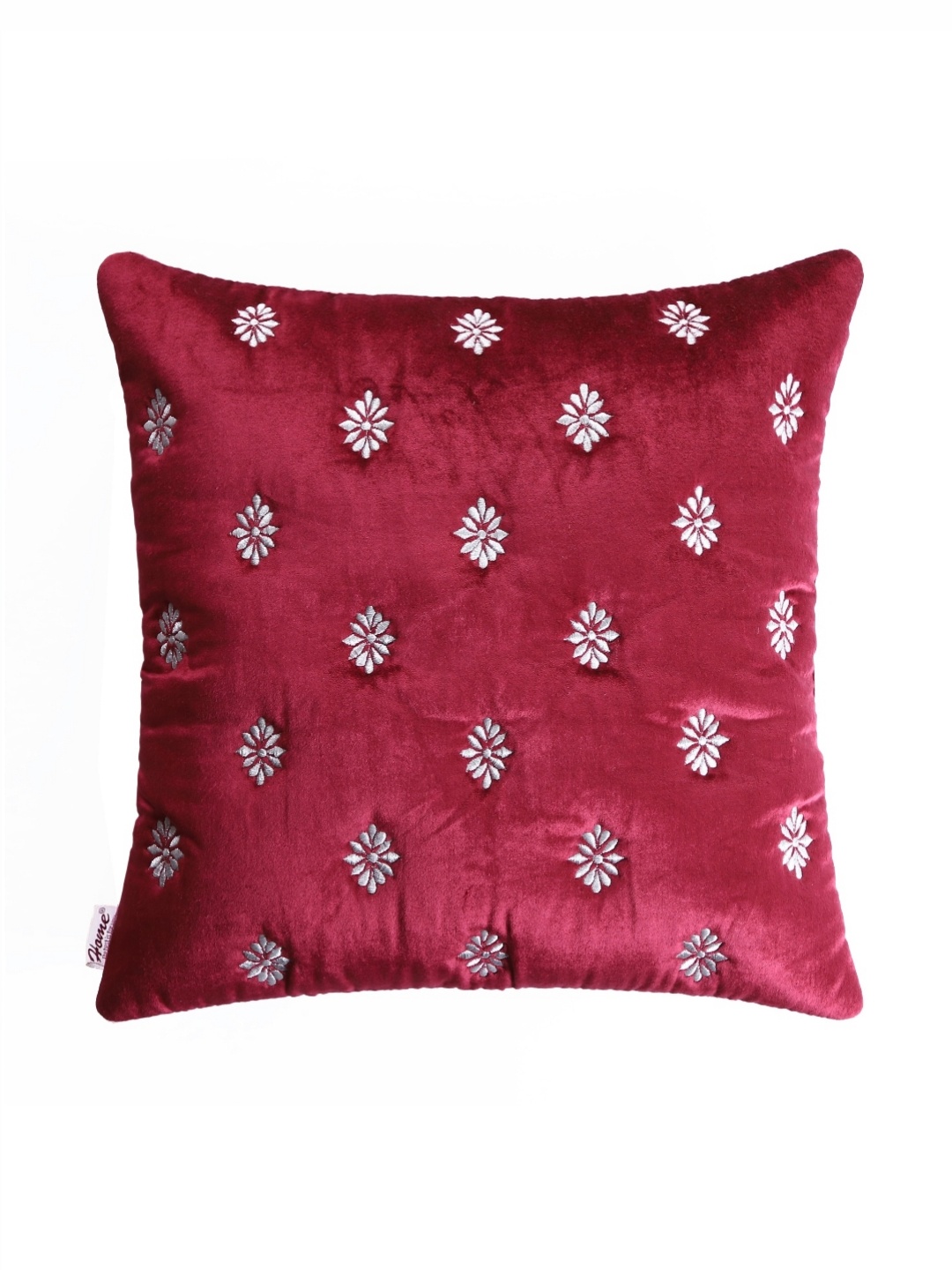 

Home Burgundy 2 Pieces Embroidered Velvet Square Cushion Covers