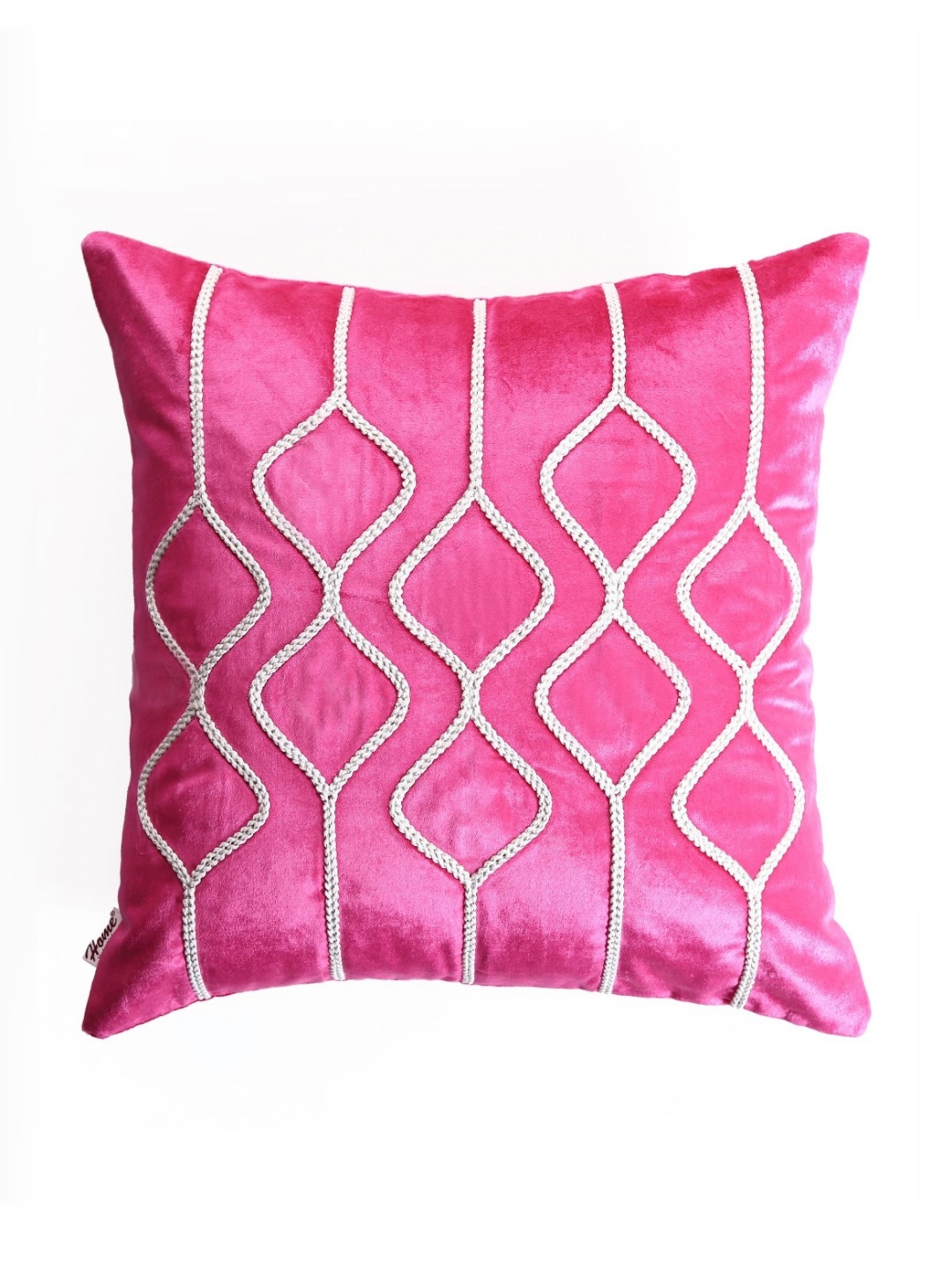 

Home Pink & White 2 Pieces Embroidered Square Cushion Covers