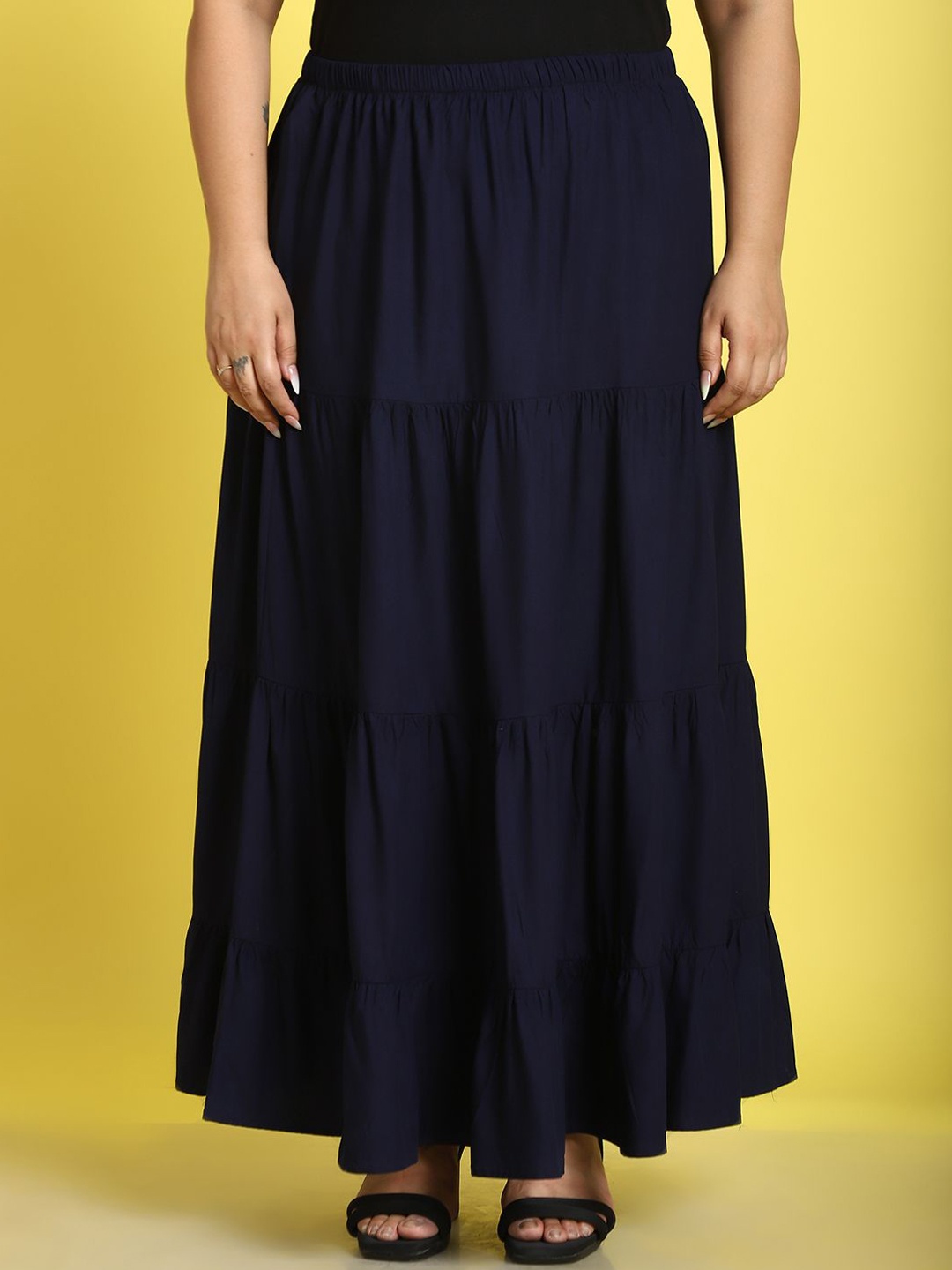 

theRebelinme Maxi A-Line Skirt, Navy blue