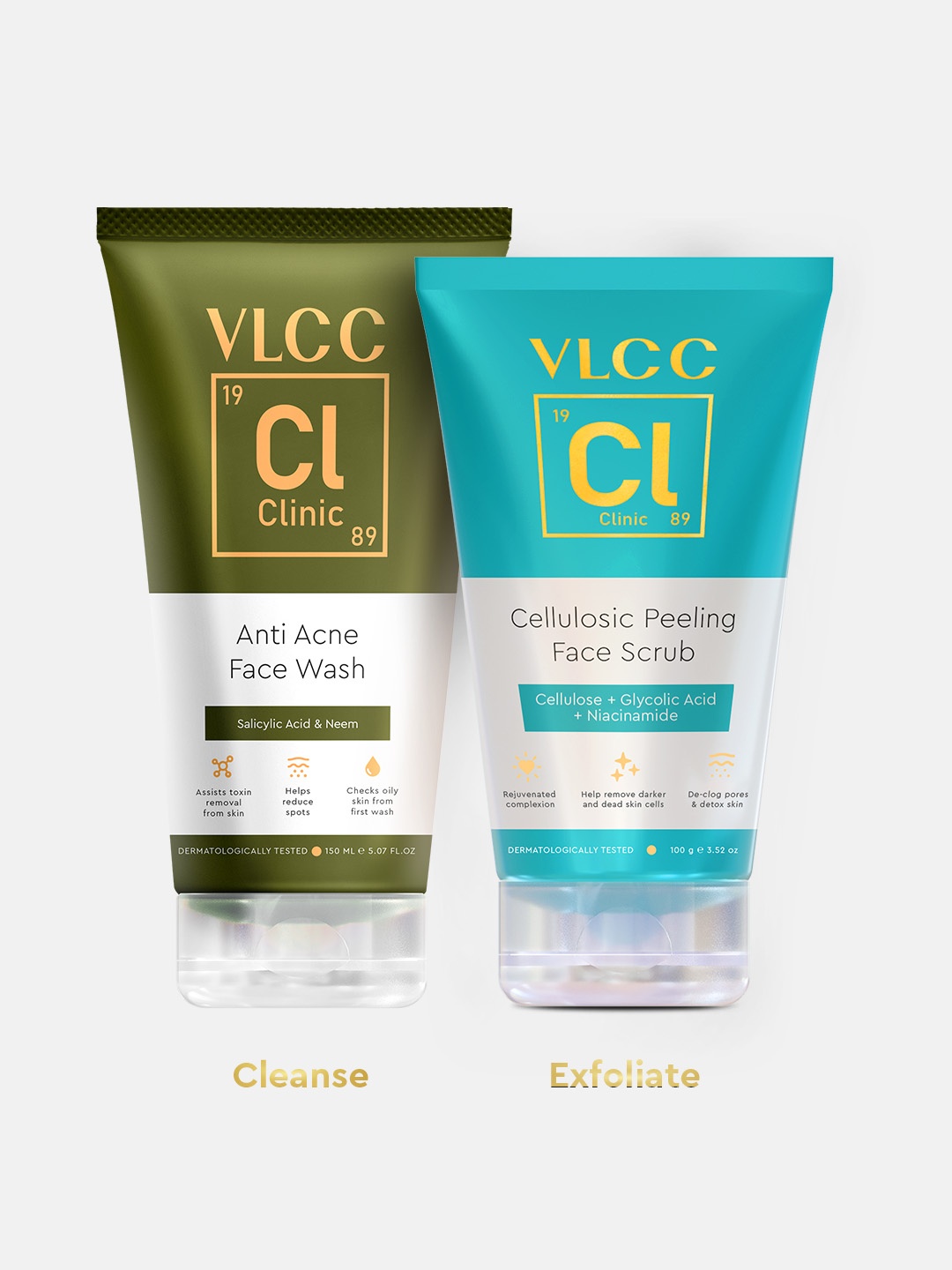 

VLCC Clinic Anti Acne Exfoliator Kit, Turquoise blue