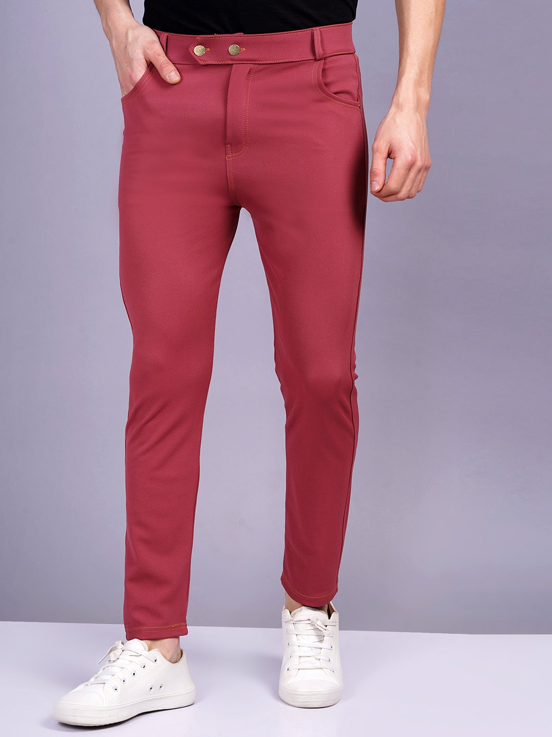 

WE PERFECT Men Relaxed Trousers, Pink