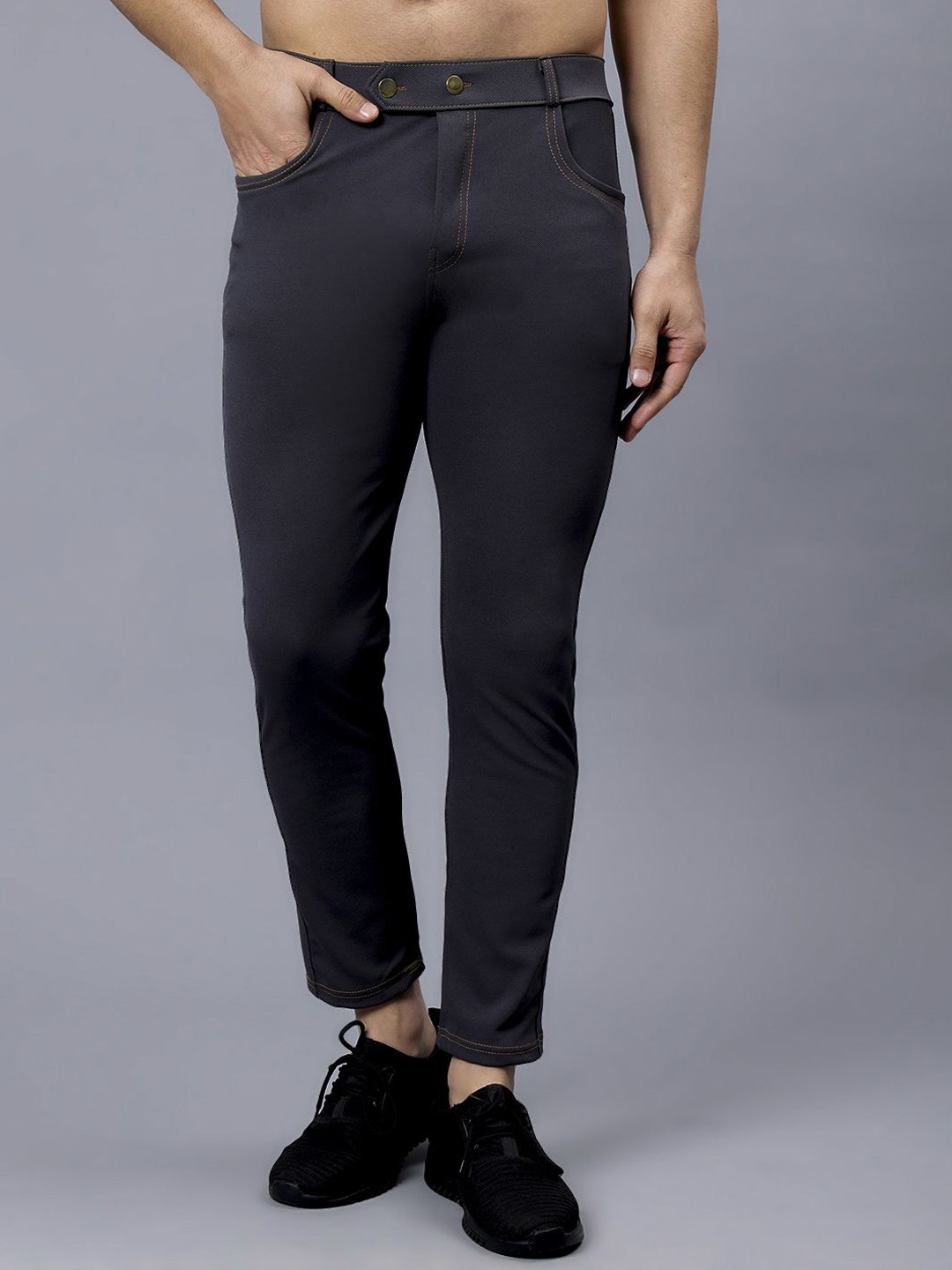

WE PERFECT Men Relaxed Trousers, Grey
