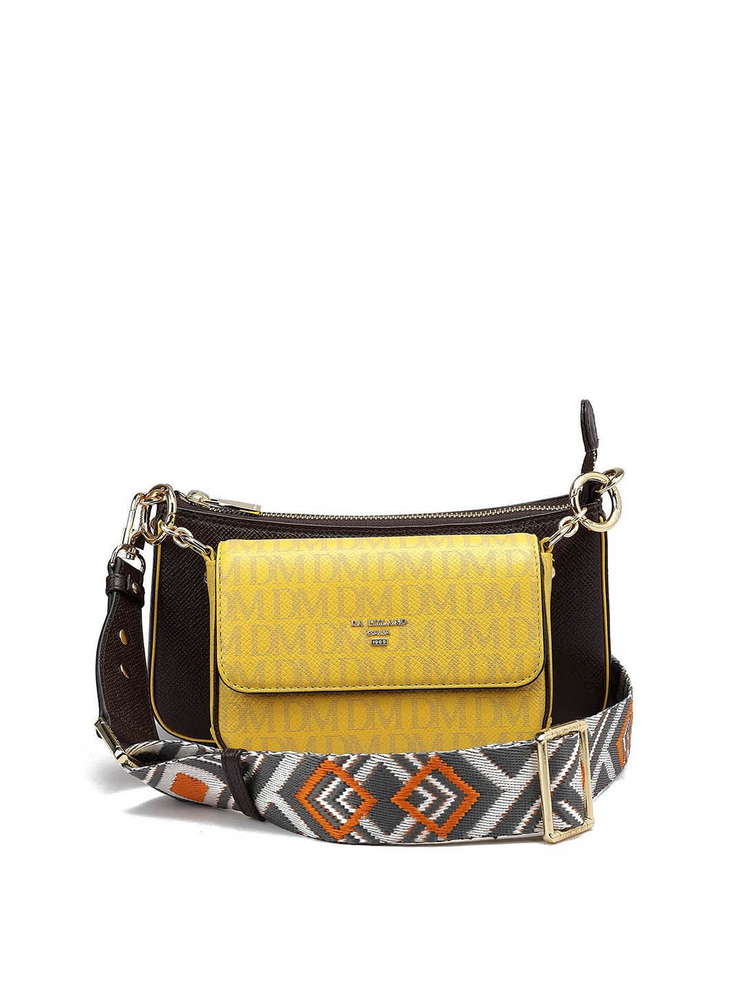 

Da Milano Leather Shopper Sling Bag with Tasselled, Yellow