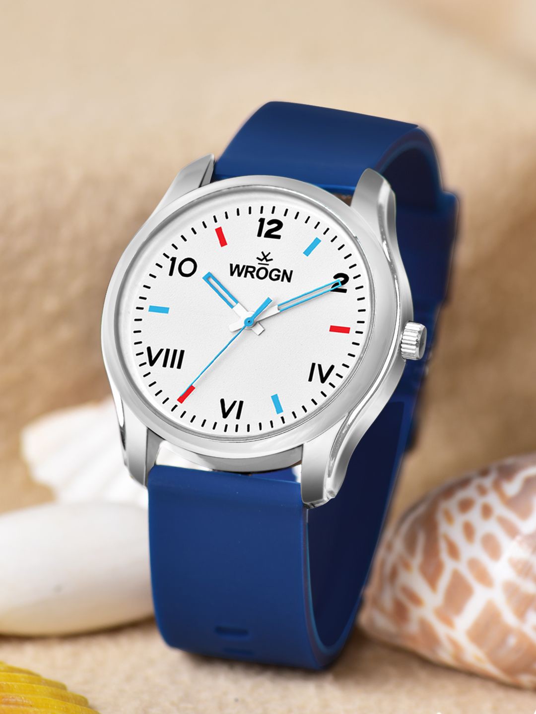 

WROGN Men Dial & Bracelet Style Straps Analogue Watch HOBWRG-24-0411-N, Blue