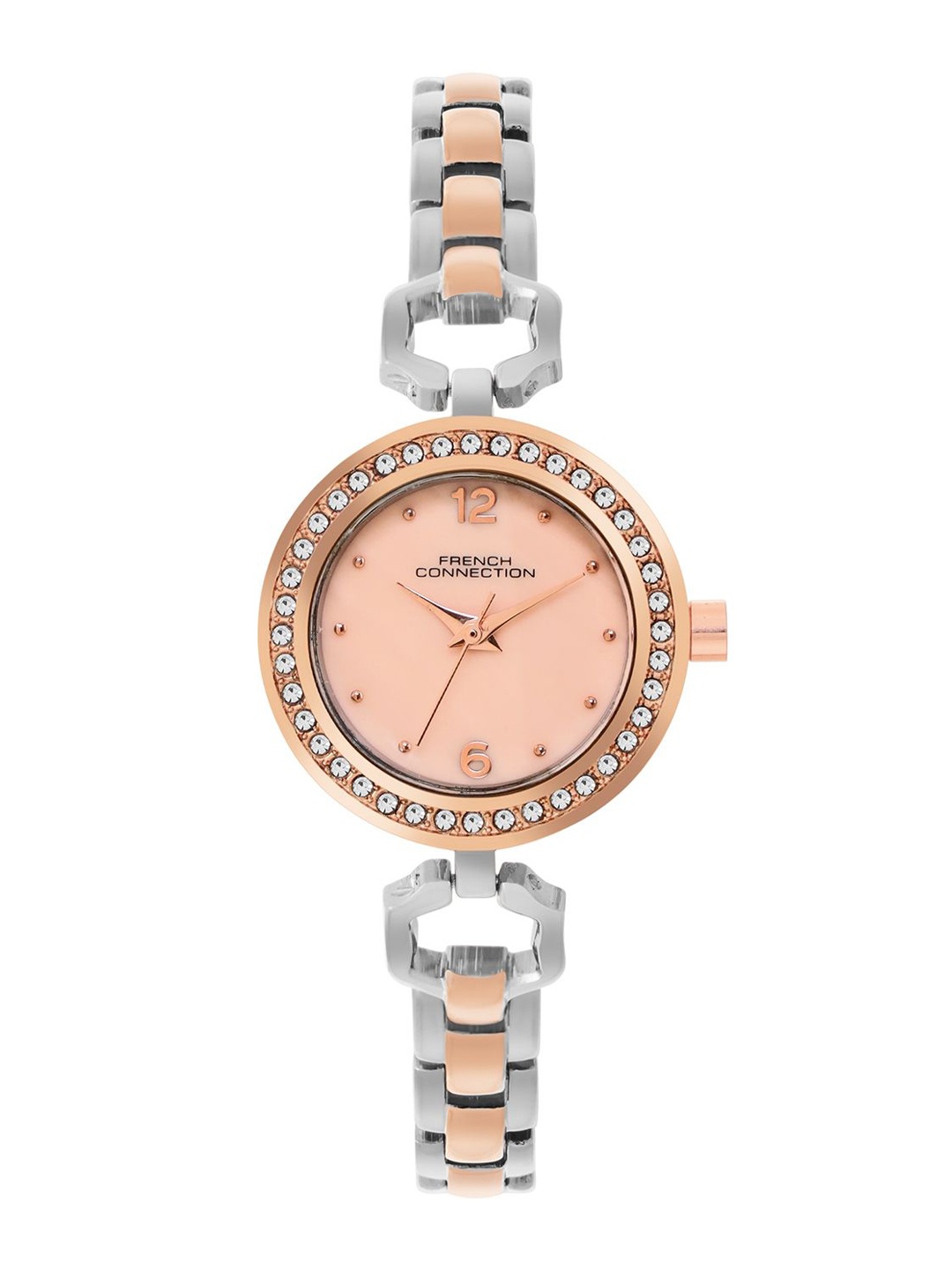 

French Connection Women Dial & Stainless Steel Straps Analogue Watch FCN079RTM, Rose gold