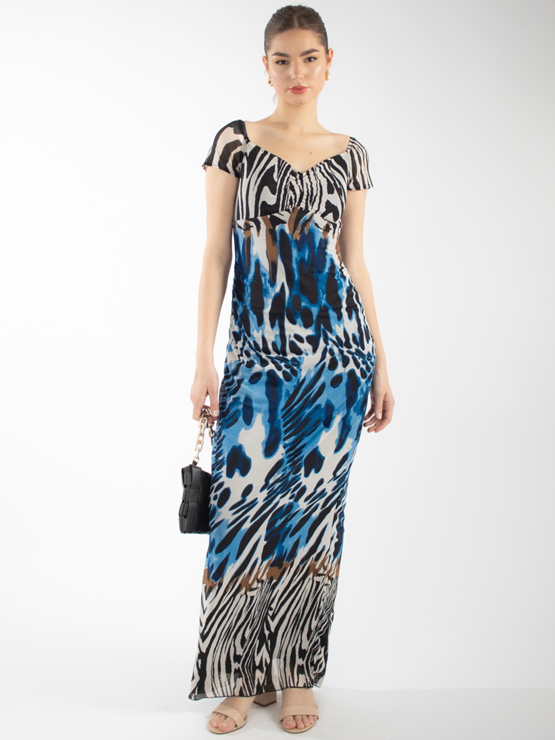 

Stylecast X Hersheinbox Animal Print Maxi Dress, White