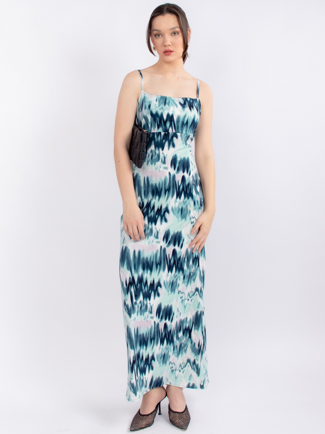 

Stylecast X Hersheinbox Printed A-Line Maxi Dress, Green