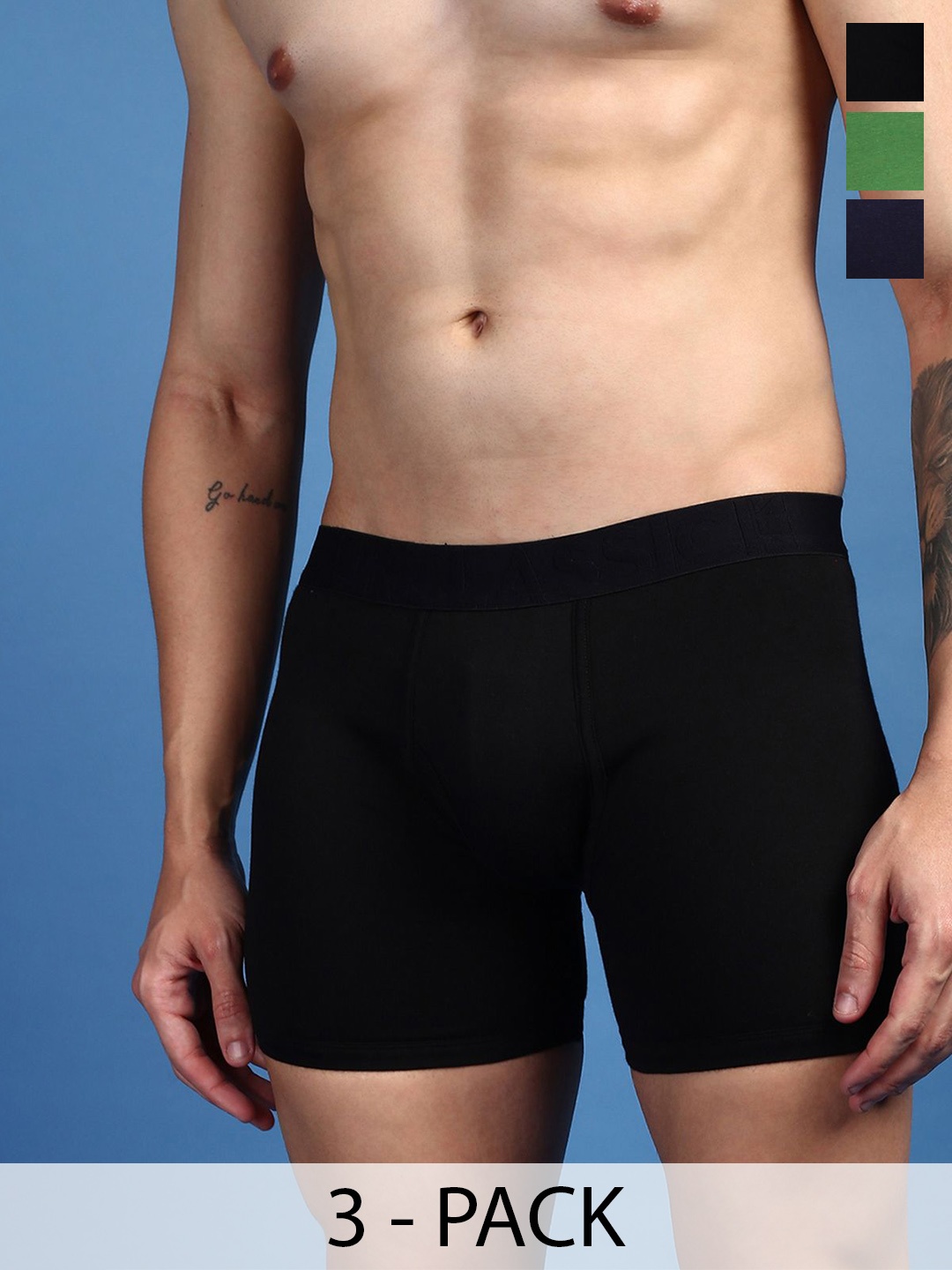 

ONN Pack Of 3 Assorted Mid-Rise Trunk ONN_UK_32_AST3_3PC