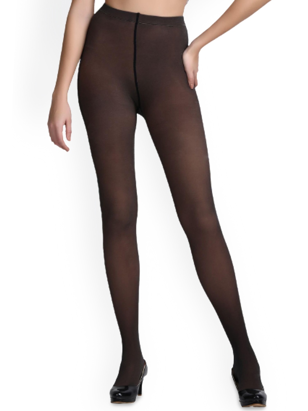 

CareDone Women High Waist Stretchable Dual Tone Summer Stocking, Black