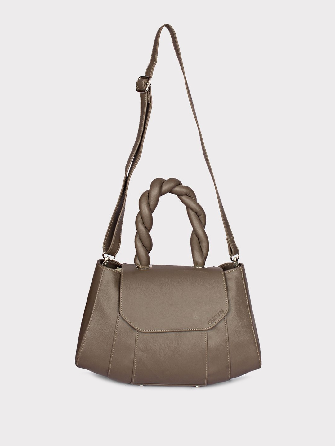 

Clotche PU Structured Handheld Bag with Tasselled, Brown