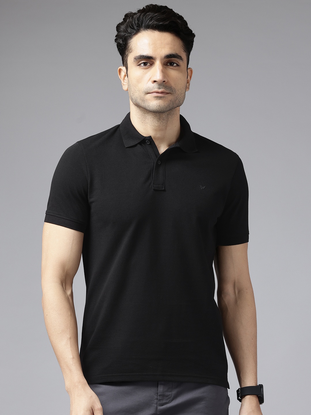 

Blackberrys Polo Collar Slim Fit T-shirt, Black