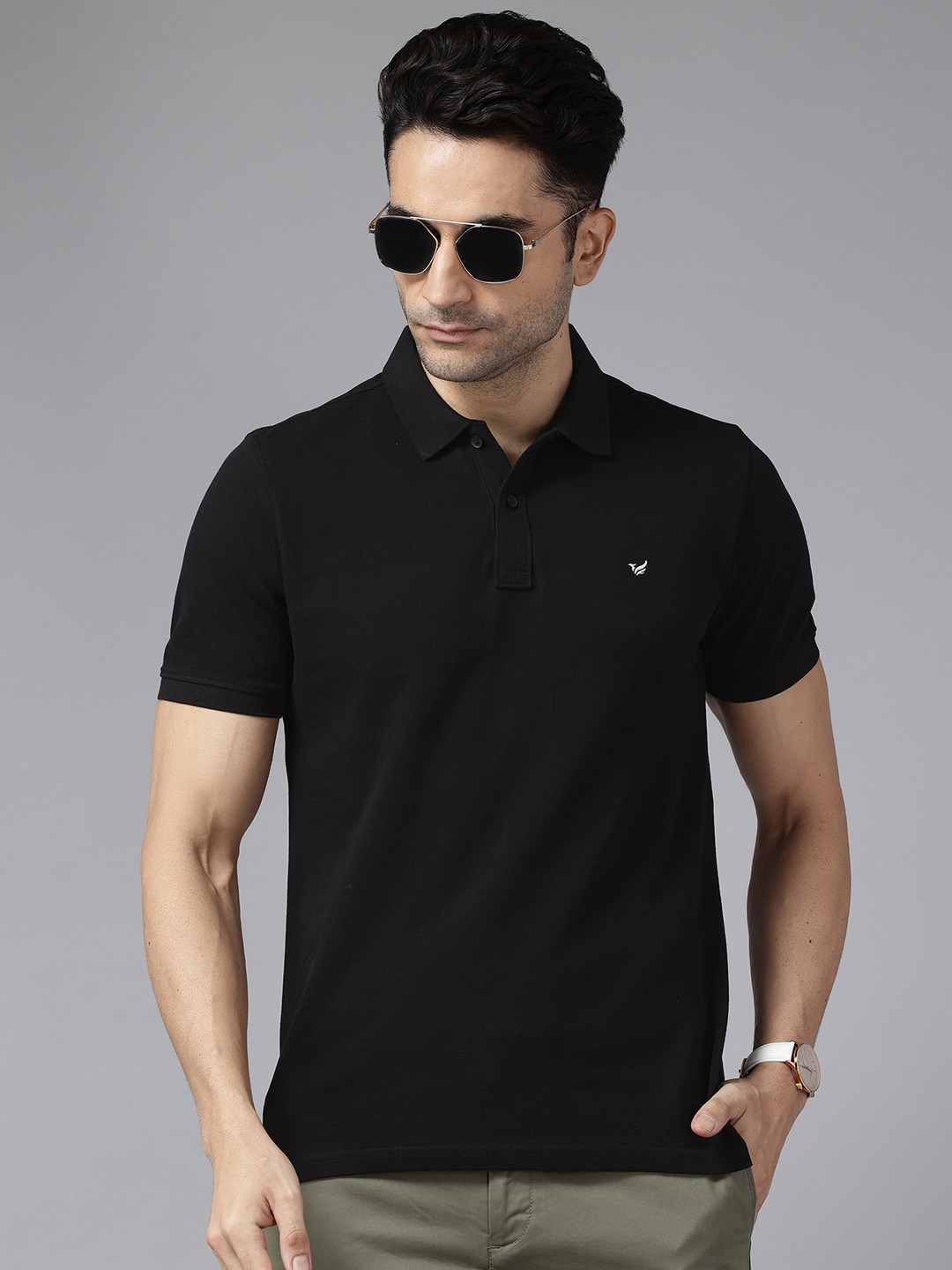 

Blackberrys Polo Collar Slim Fit T-shirt, Black