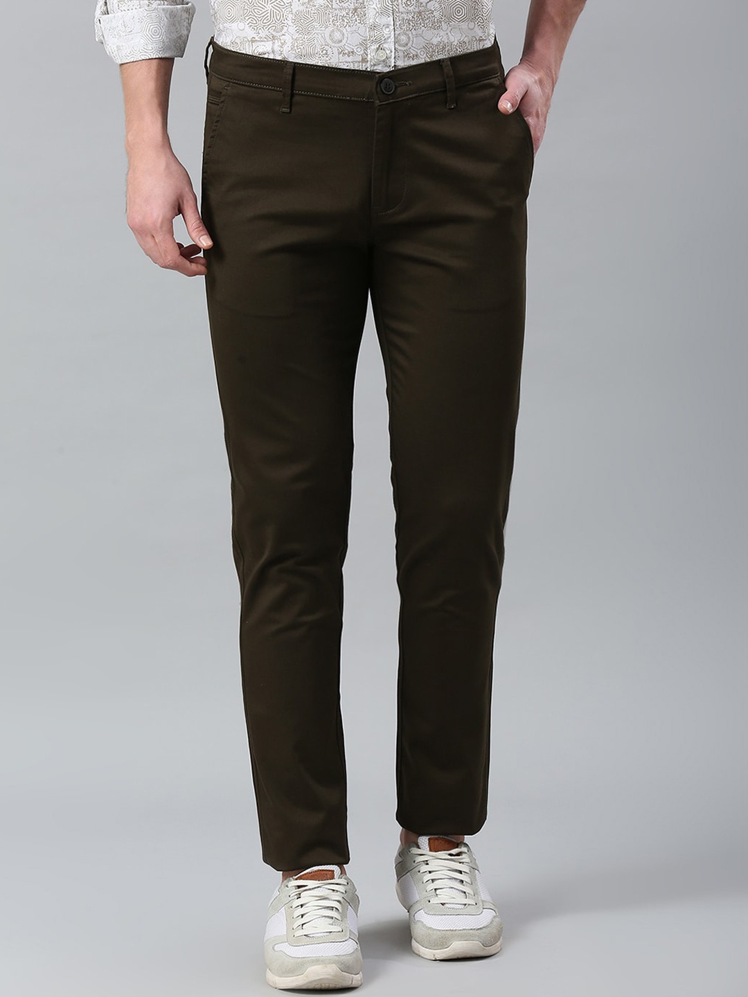 

Klub Fox Men Slim Fit Trousers, Olive