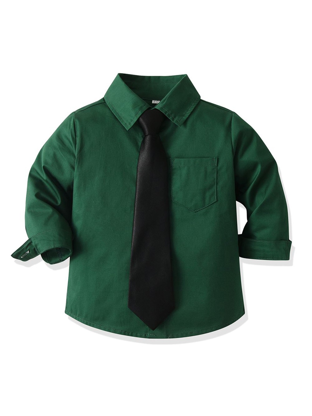 

StyleCast x Revolte Unisex Kids Solid Spread Collar Casual Shirt, Green