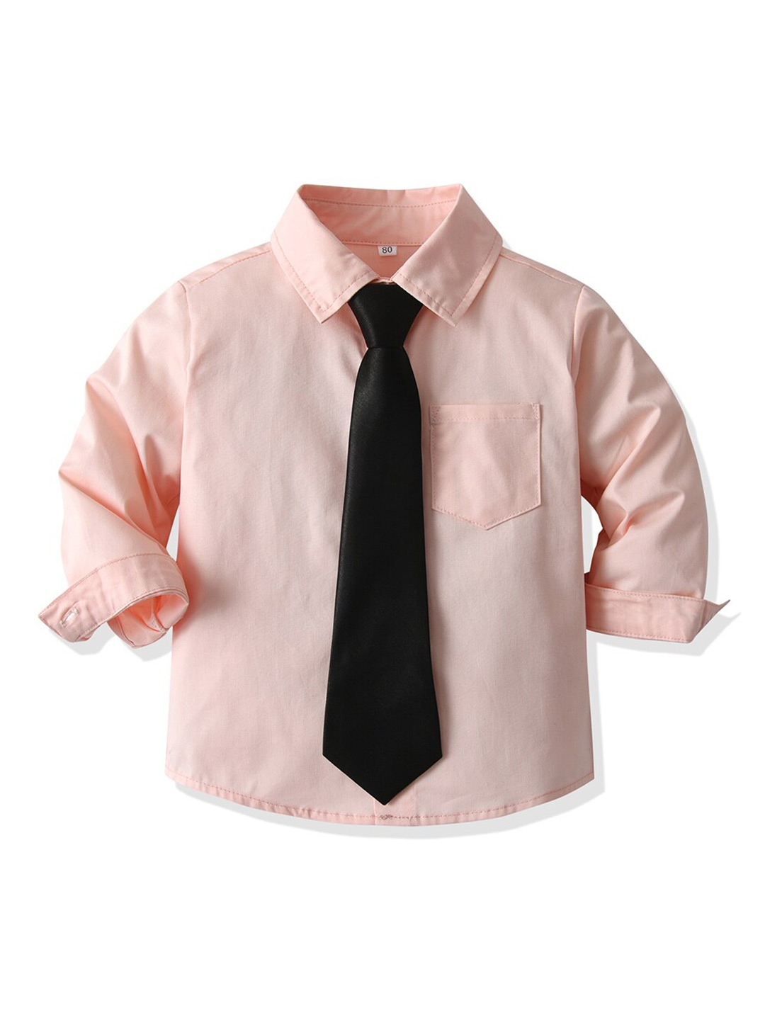 

StyleCast x Revolte Unisex Kids Solid Spread Collar Casual Shirt, Pink