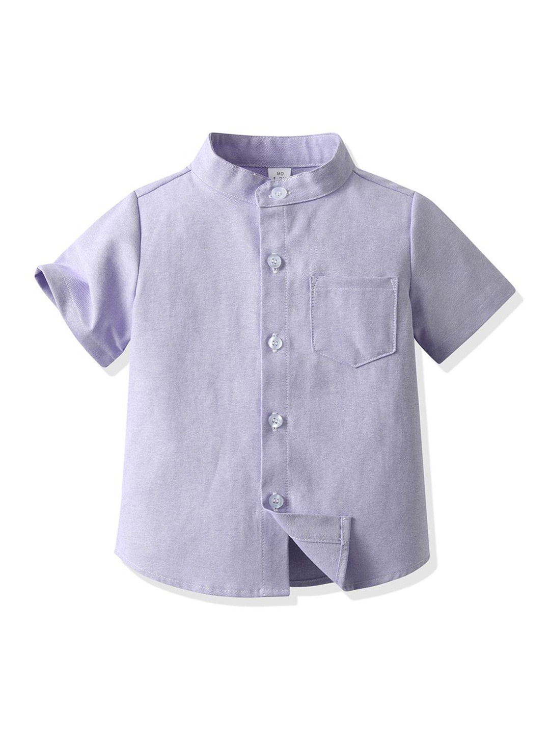 

StyleCast x Revolte Unisex Kids Solid Band Collar Casual Shirt, Purple