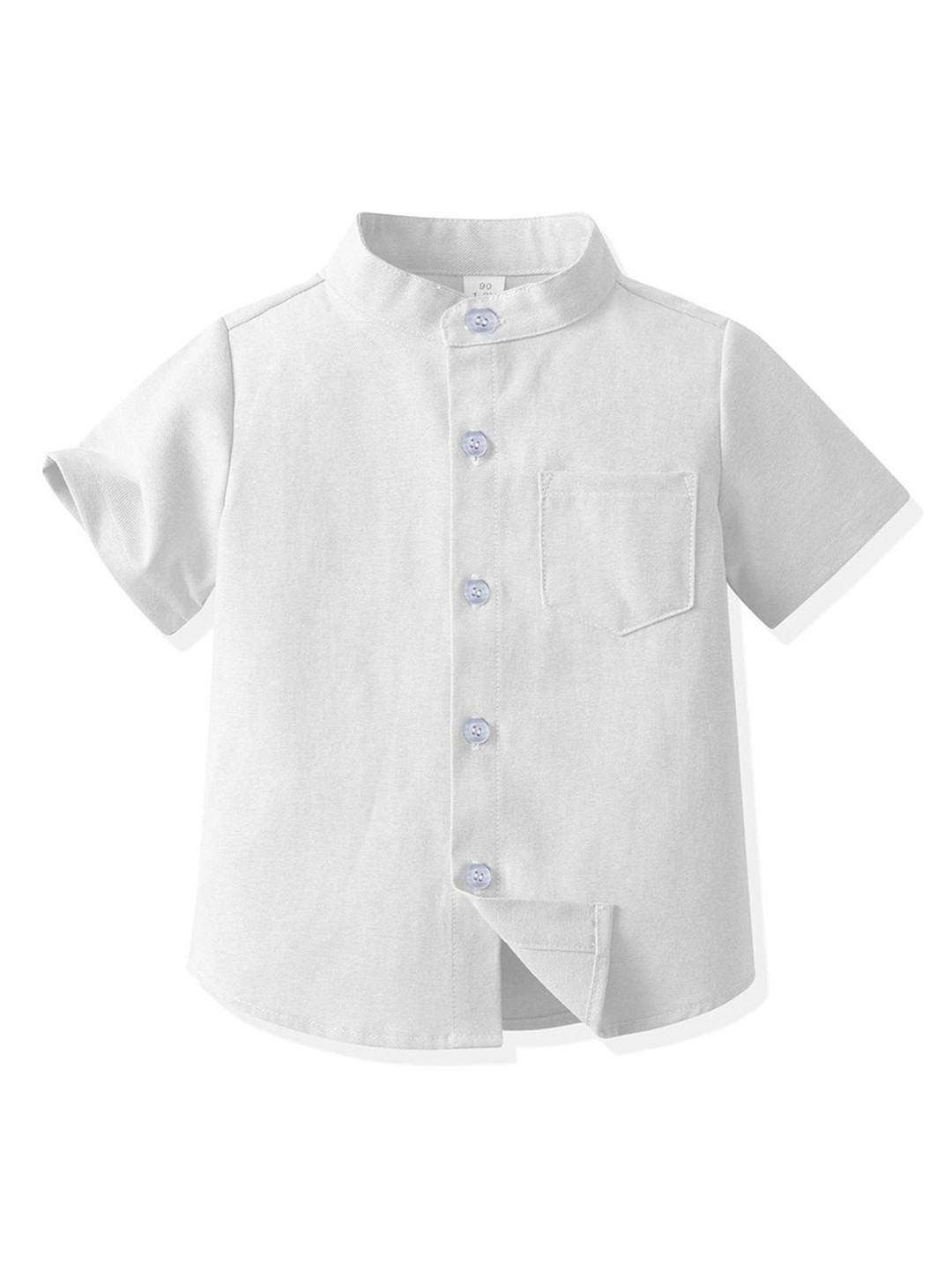 

StyleCast x Revolte Unisex Kids Solid Band Collar Casual Shirt, White
