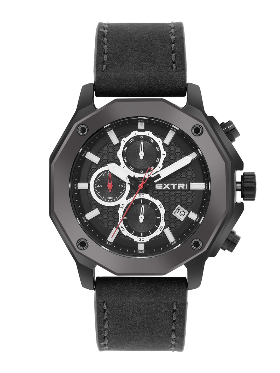

EXTRI Men Dial & Stainless Steel Straps Analogue Watch X6063-D, Black