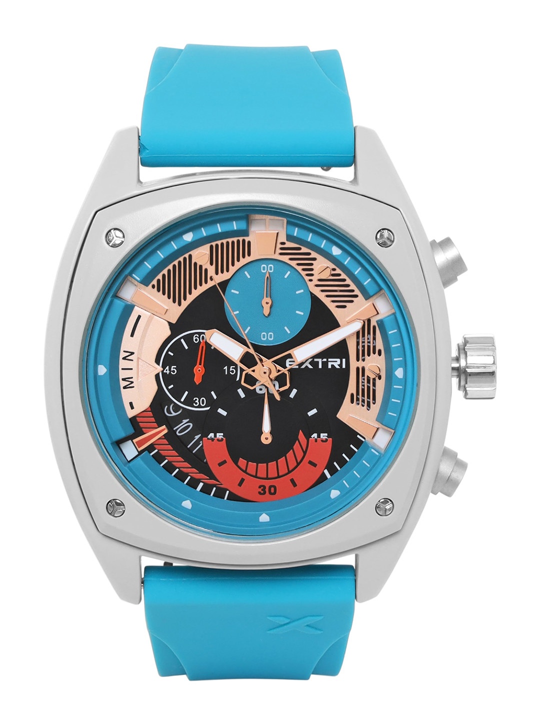 

EXTRI Men Dial & Rubber Straps Analogue Watch X6056-C, Blue