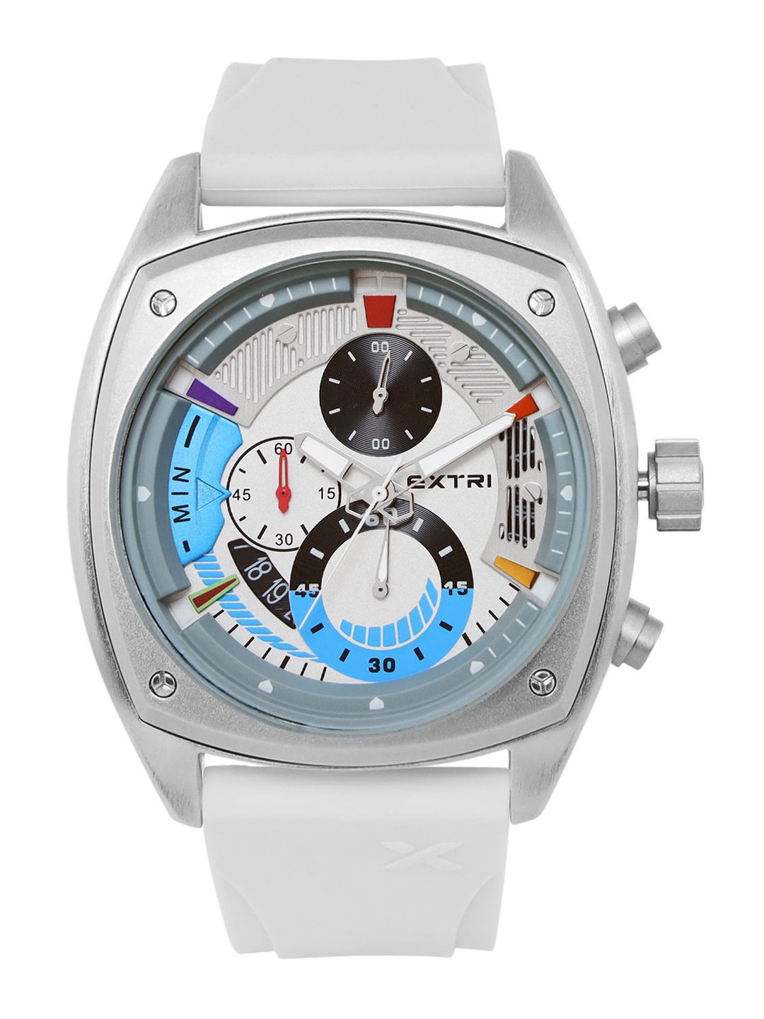 

EXTRI Men Dial & Stainless Steel Straps Analogue Watch X6056-A, Silver