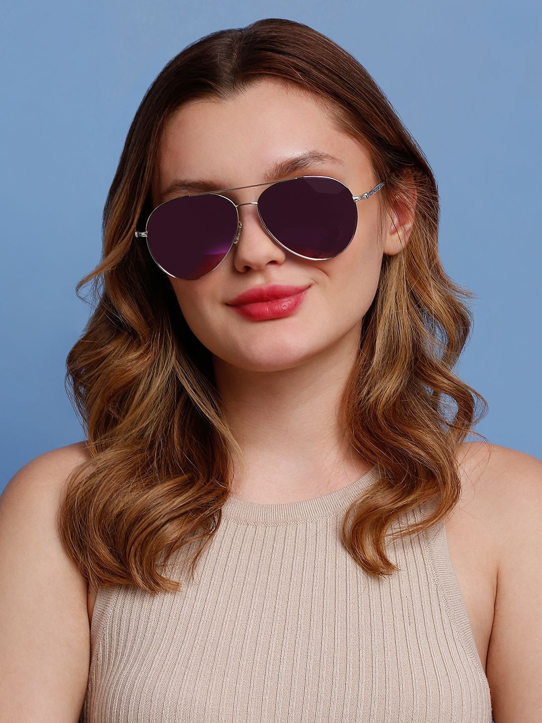

SUNNIES Women Aviator Sunglasses With Polarised Lens SNS-11682-C207, Pink