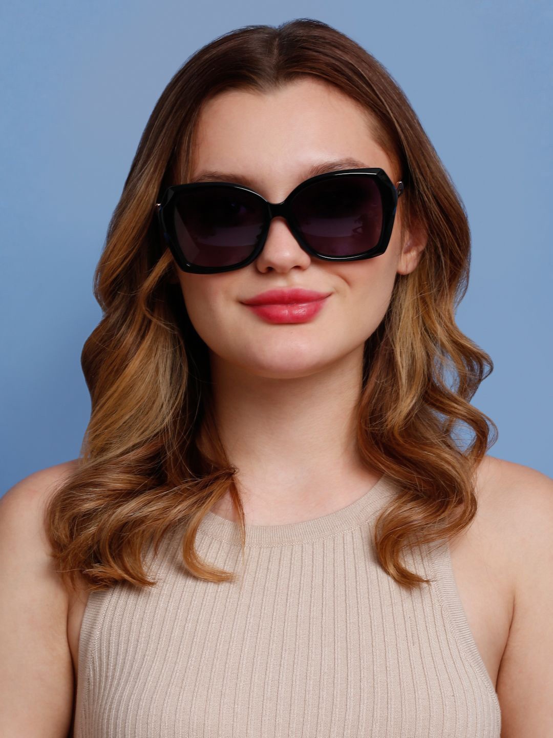 

SUNNIES Women Oversized Sunglasses with Polarised Lens-SNS-11685-C025, Purple